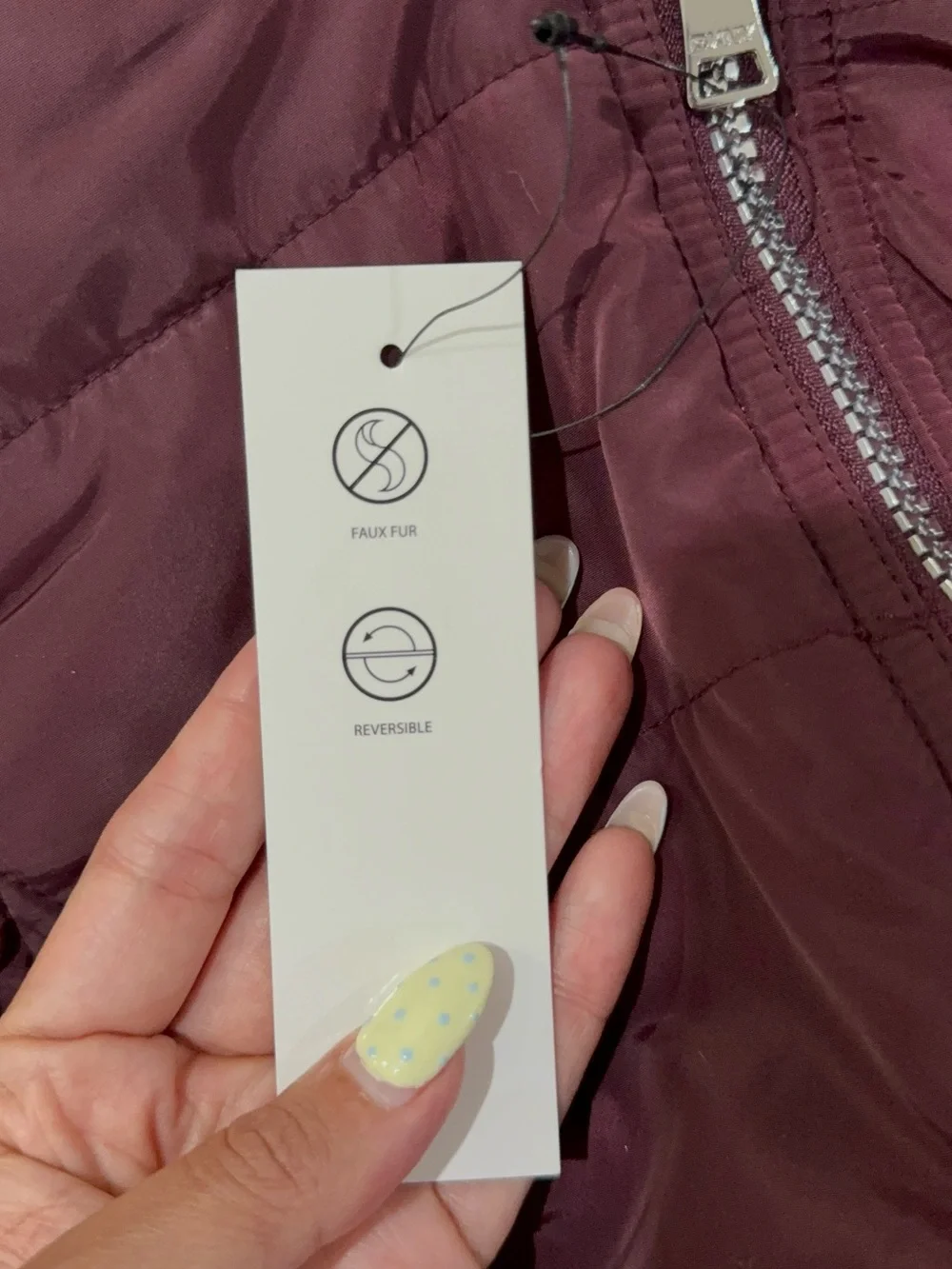 DKNY Girls 6X Hooded Reversible Puffer Jacket NWT Burgandy